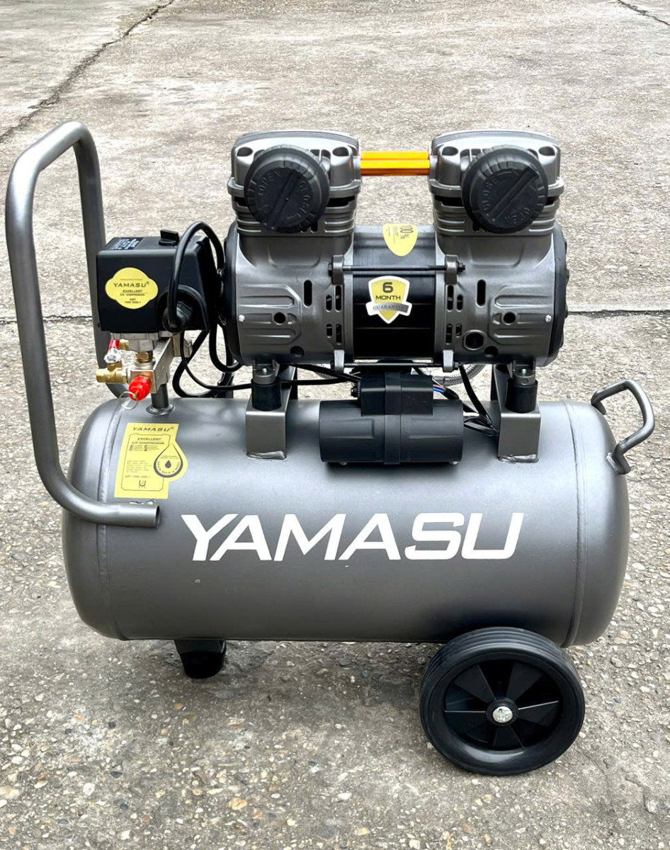 (3.0Hp 30L) Máy nén khí không dầu Yamasu NKS3.0HP-30L – chính hãng – BH 12T – (56S lên áp 8Bar)