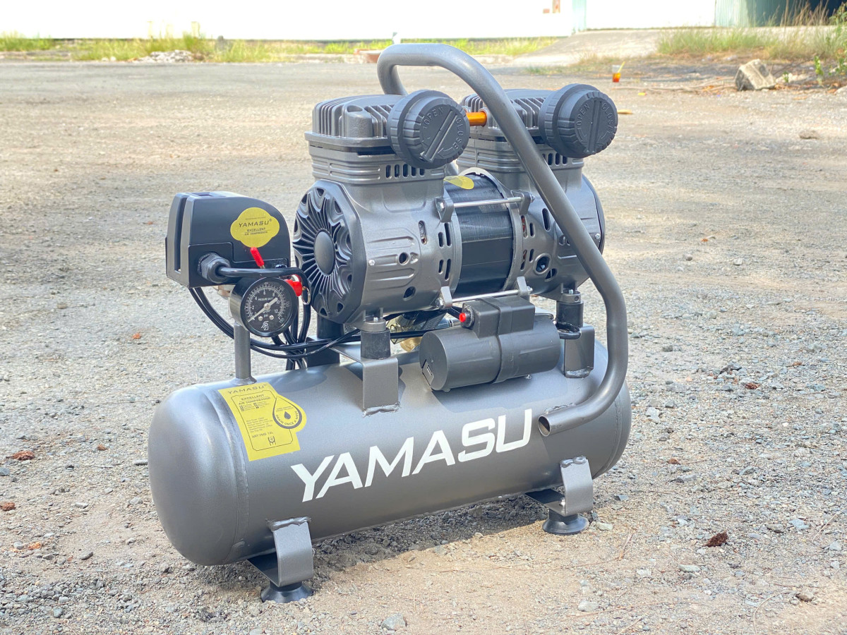 (1.5Hp 12L) Máy nén khí không dầu Yamasu NKS1.5HP-12L (26 giây lên áp 8bar)  – chính hãng – BH 12T